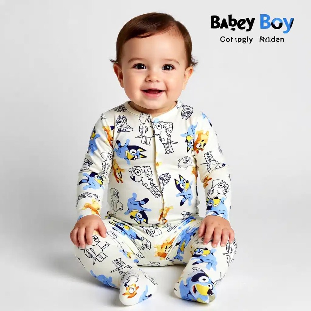 Bluey Unisex Footless Sleepwear 12 Mos NWT